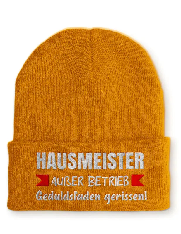 
                      
                        Hausmeister Außer Betrieb Geduldsfaden gerissen! Statement Beanie Mütze mit Spruch - Mustard
                      
                    