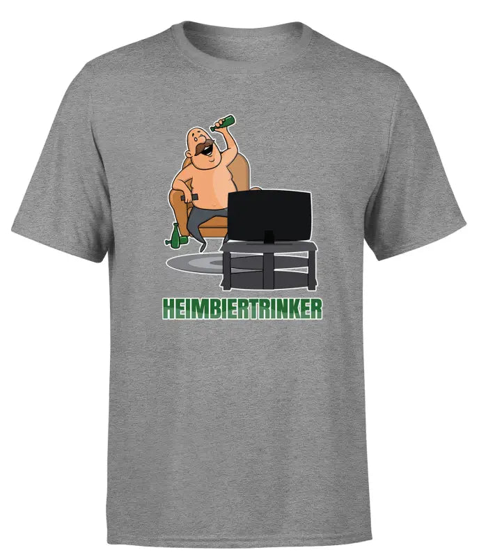 Heimbierbräu Heimbiertrinker T - Shirt Herren - S / Grau
