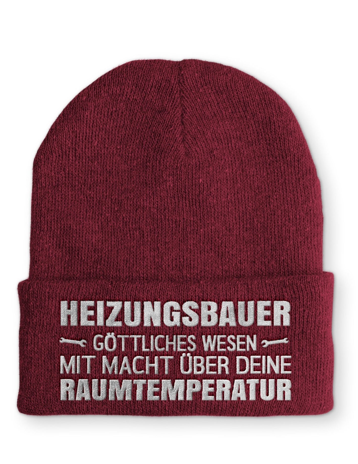 Heizungsbauer Beanie Mütze mit Spruch - tshirtladen - Mütze
