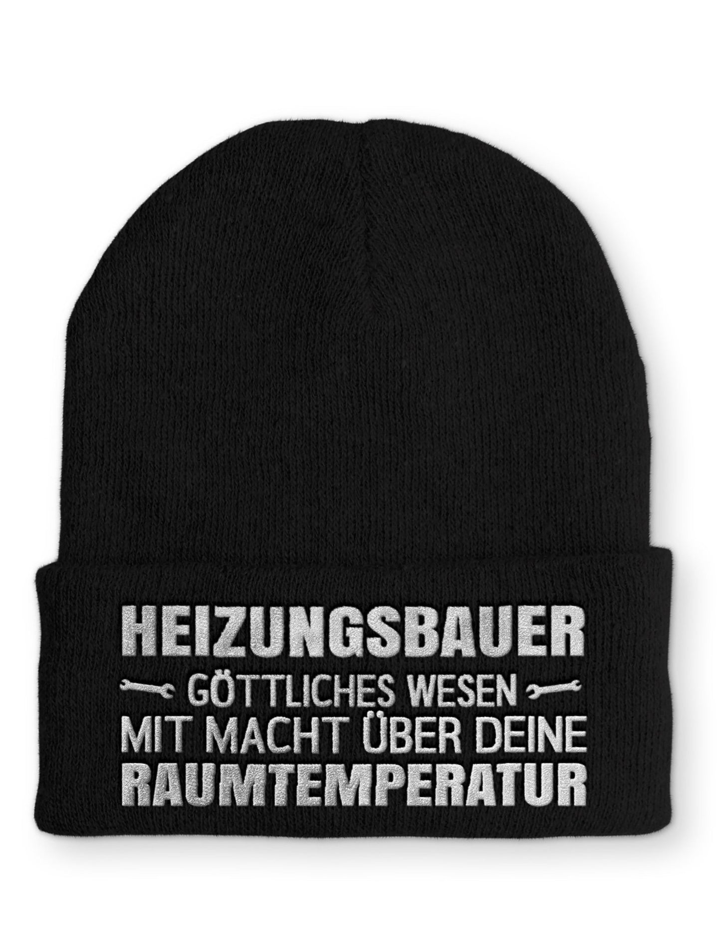 Heizungsbauer Beanie Mütze mit Spruch - tshirtladen - Mütze
