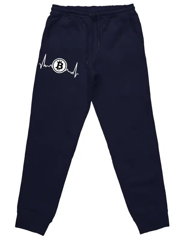 Herzschlag Bitcoin Jogginghose mit lustigem Spruch - tshirtladen - 
