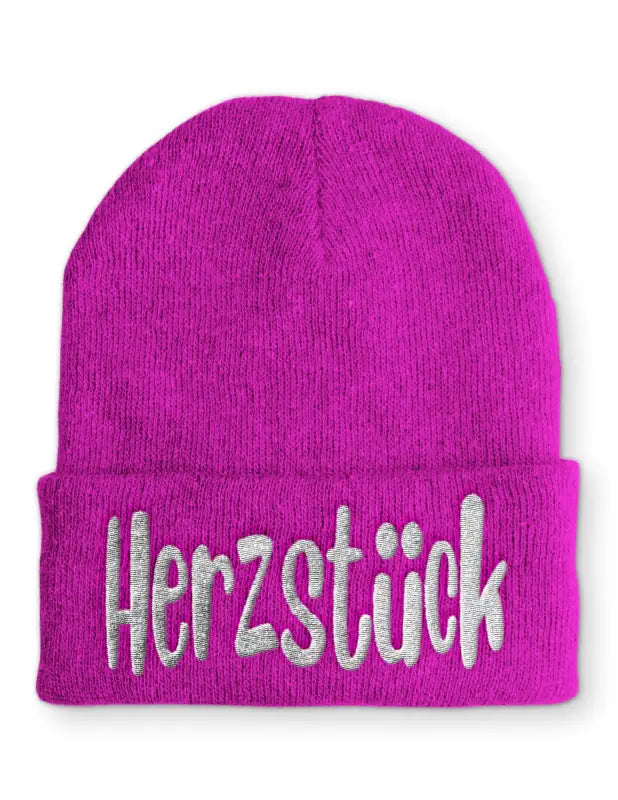 
                  
                    Herzstück Wintermütze Spruchmütze Beanie perfekt für die kalte Jahreszeit - Pink
                  
                