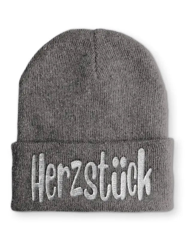 
                  
                    Herzstück Wintermütze Spruchmütze Beanie perfekt für die kalte Jahreszeit - Grau
                  
                