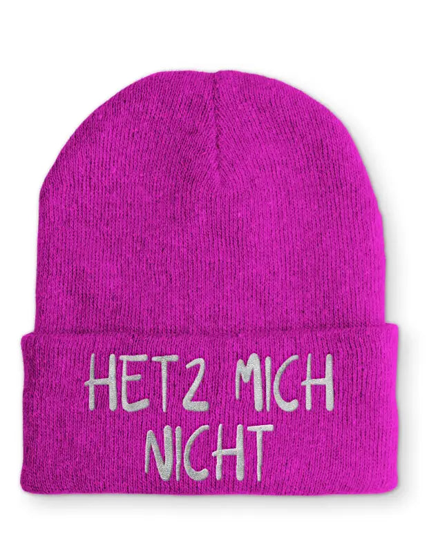 
                      
                        Hetz mich nicht Statement Beanie Mütze mit Spruch - Pink
                      
                    