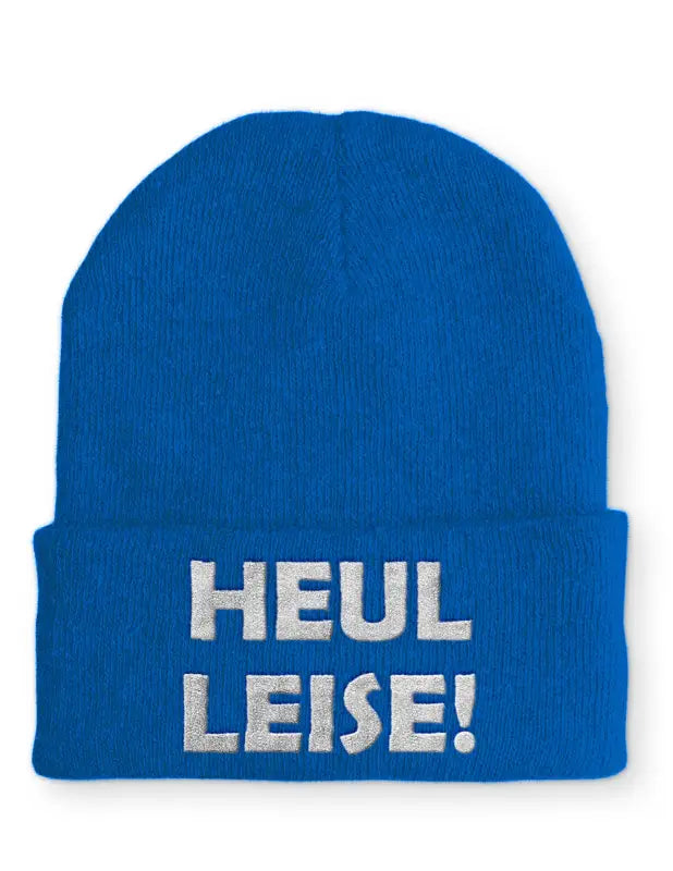 Heul Leise! Statement Mütze mit Spruch - Blau