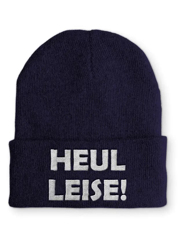 Heul Leise! Statement Mütze mit Spruch - Navy