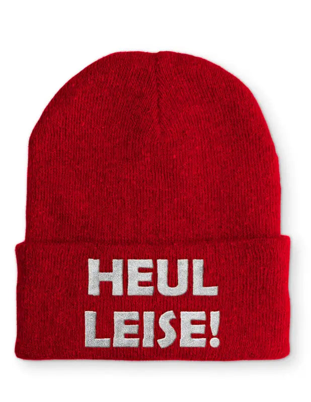 
                      
                        Heul Leise! Statement Mütze mit Spruch - Rot
                      
                    