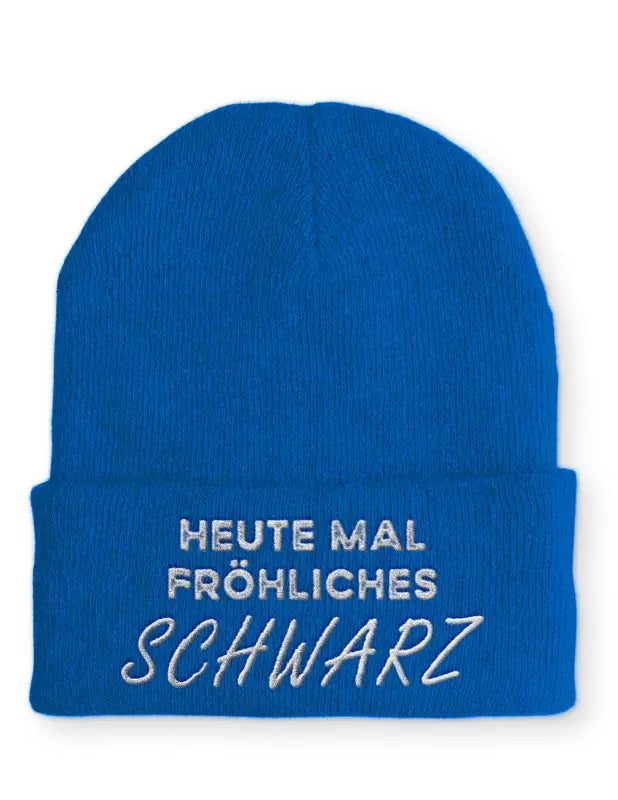 
                      
                        Heute mal fröhliches schwarz Statement Mütze mit Spruch - Blau
                      
                    