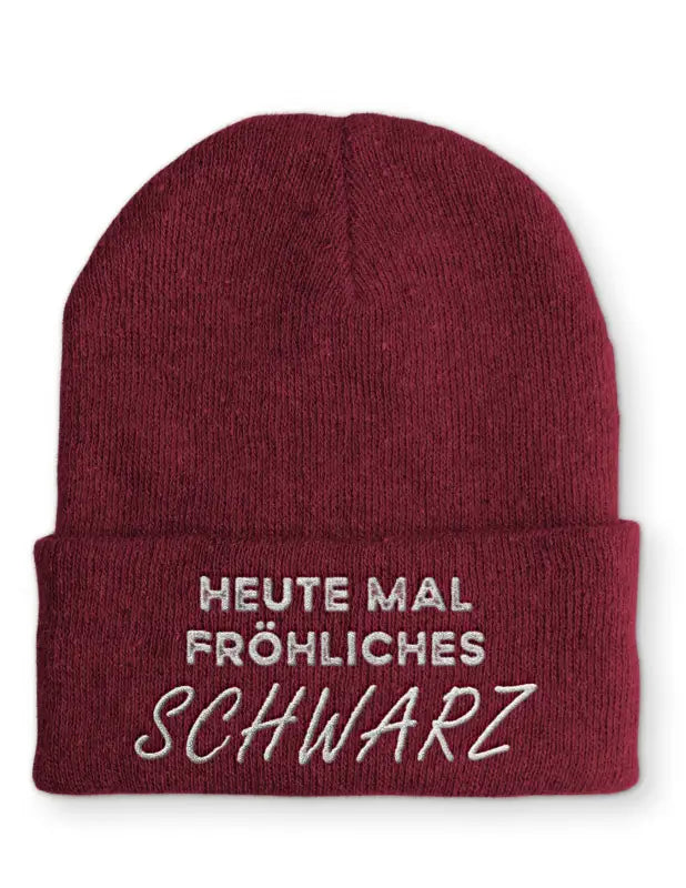 
                      
                        Heute mal fröhliches schwarz Statement Mütze mit Spruch - Bordeaux
                      
                    