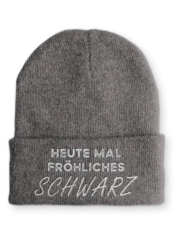 
                      
                        Heute mal fröhliches schwarz Statement Mütze mit Spruch - Grey
                      
                    