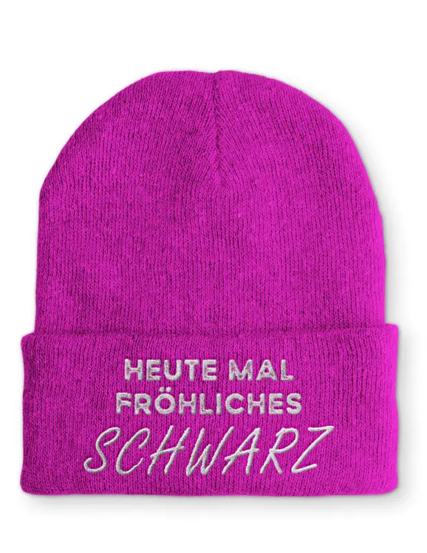 
                      
                        Heute mal fröhliches schwarz Statement Mütze mit Spruch - Pink
                      
                    