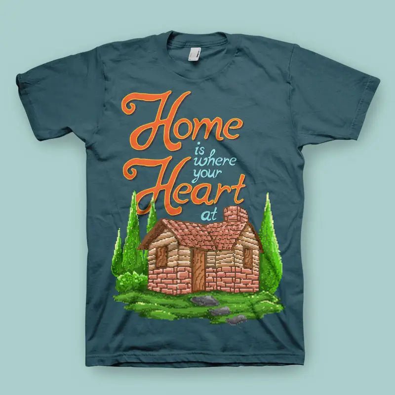 House Is Where Your Heart At Herren T-Shirt Unisex - tshirtladen - 