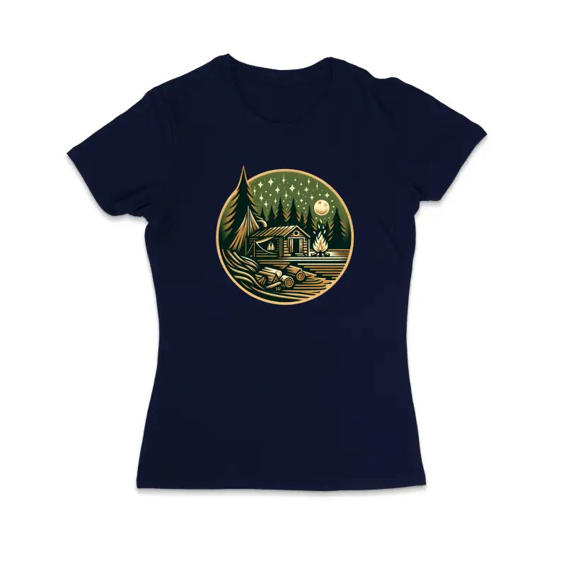 
                      
                        HÜTTE MITTERNACHT Camper Outdoor Damen T - Shirt - S / Navy
                      
                    