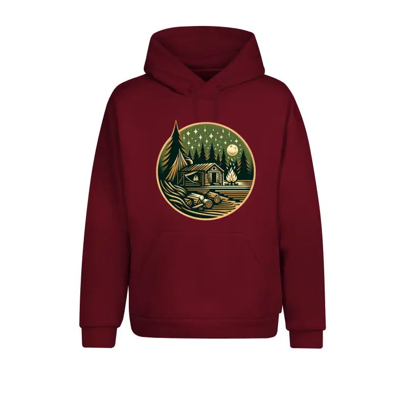 
                      
                        Hütte Mitternacht Statement Hoodie Unisex - XS / Burgundy
                      
                    