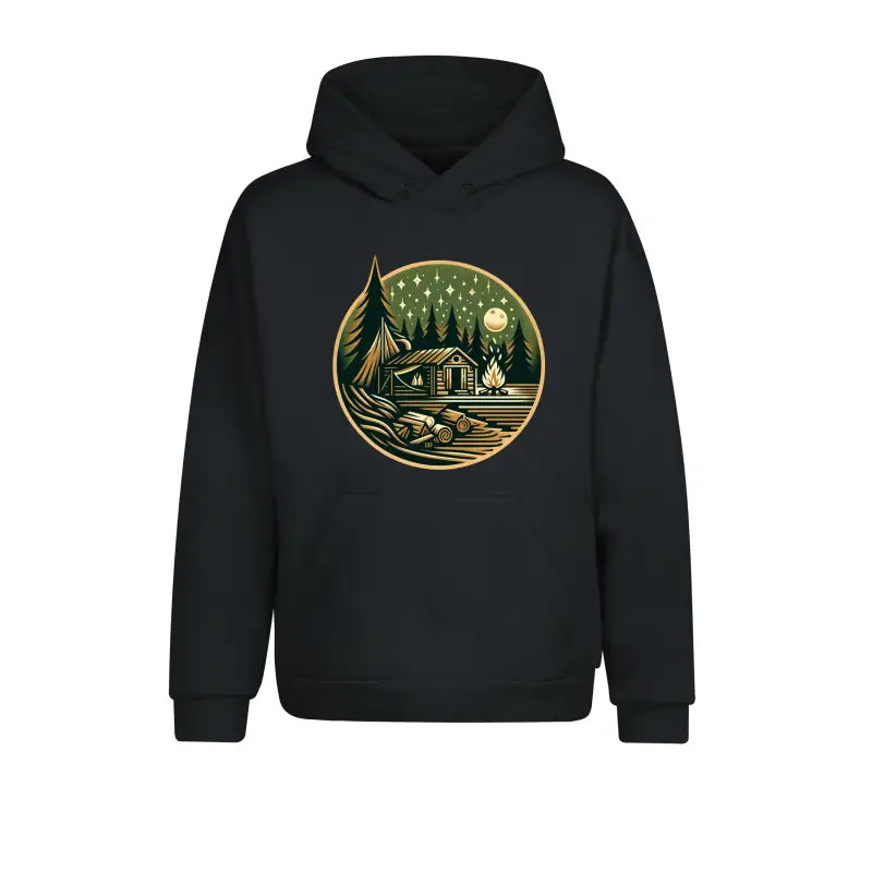 Hütte Mitternacht Statement Hoodie Unisex - XS / Charcoal Heather