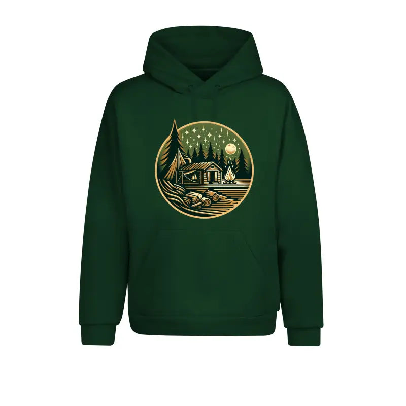 
                      
                        Hütte Mitternacht Statement Hoodie Unisex - XS / Dunkelgrün
                      
                    