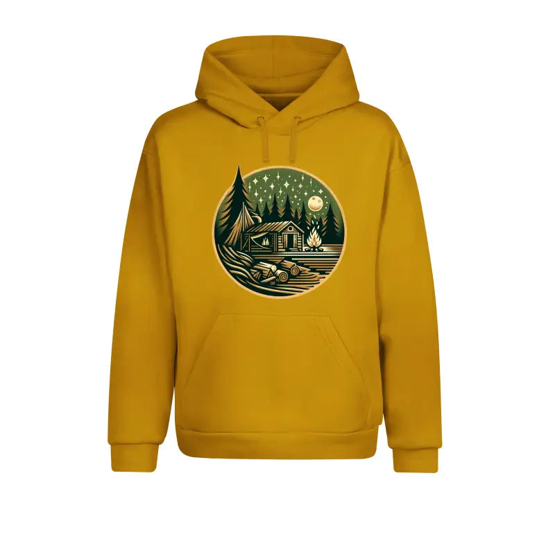 
                      
                        Hütte Mitternacht Statement Hoodie Unisex - XS / Mustard
                      
                    