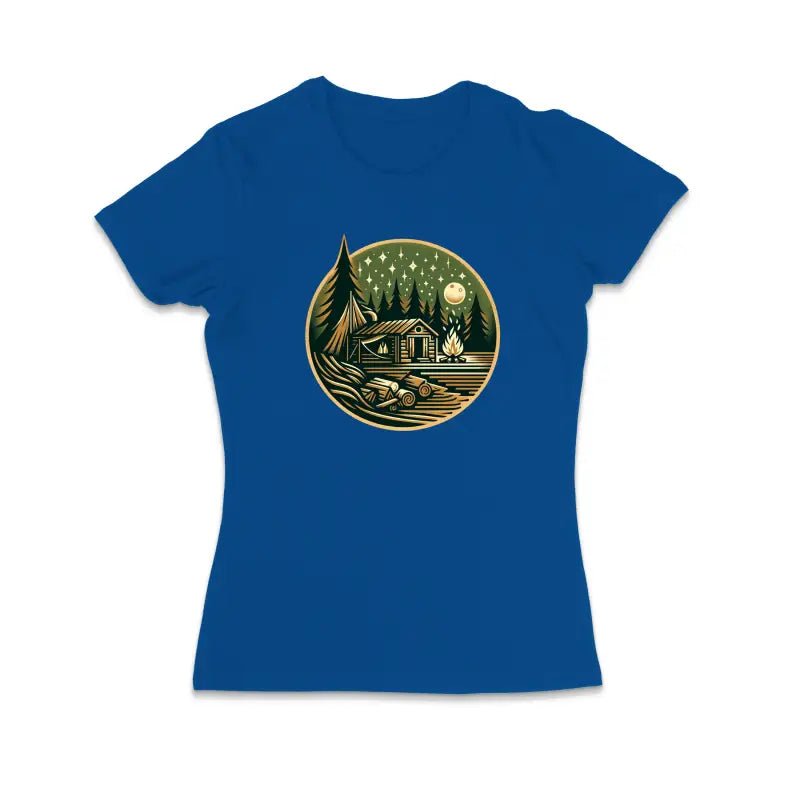 HÜTTE MITTERNACHT Camper Outdoor Damen T-Shirt - tshirtladen - 