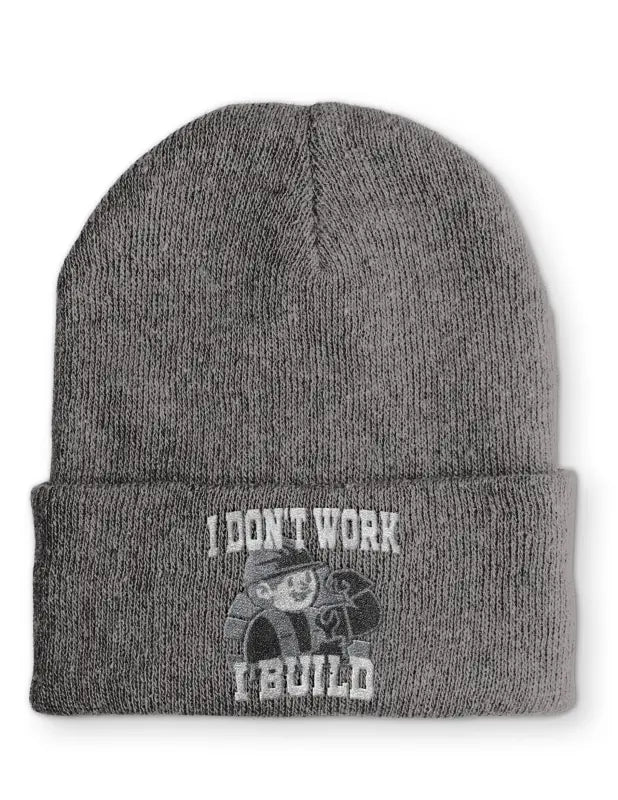 
                      
                        I don´t work build Statement Beanie Mütze mit Spruch - Grey
                      
                    