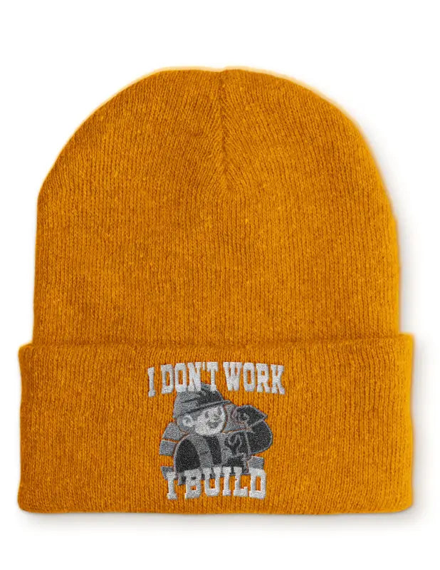 
                      
                        I don´t work build Statement Beanie Mütze mit Spruch - Mustard
                      
                    