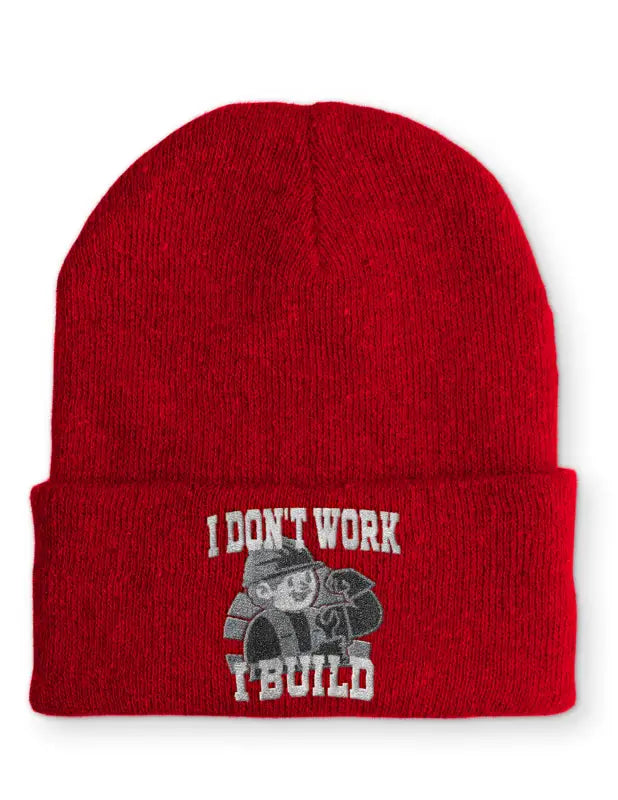 
                      
                        I don´t work build Statement Beanie Mütze mit Spruch - Rot
                      
                    