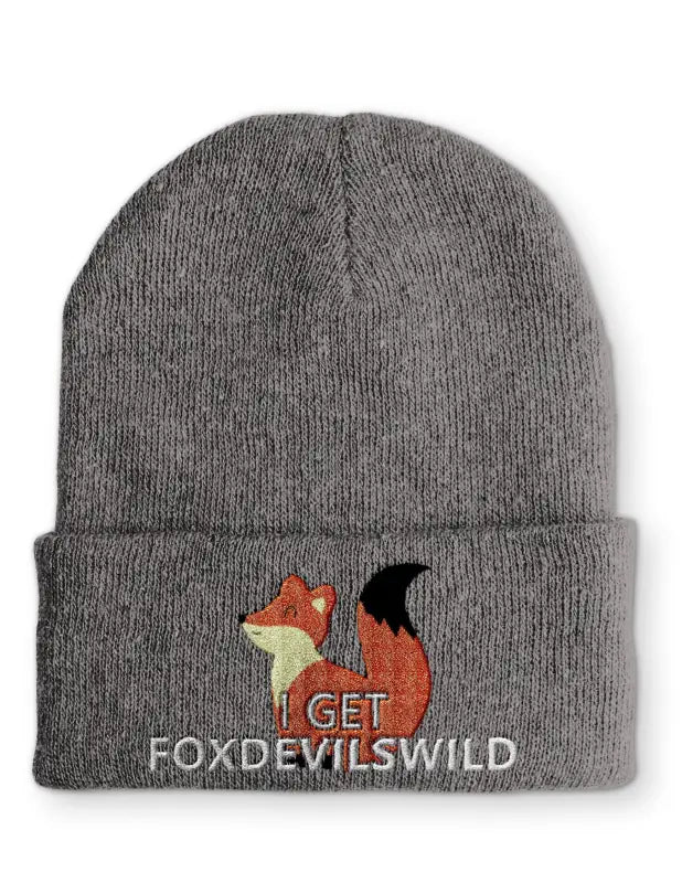 
                      
                        I get Foxdevilswild Beanie Statement Mütze mit Spruch - Grey
                      
                    