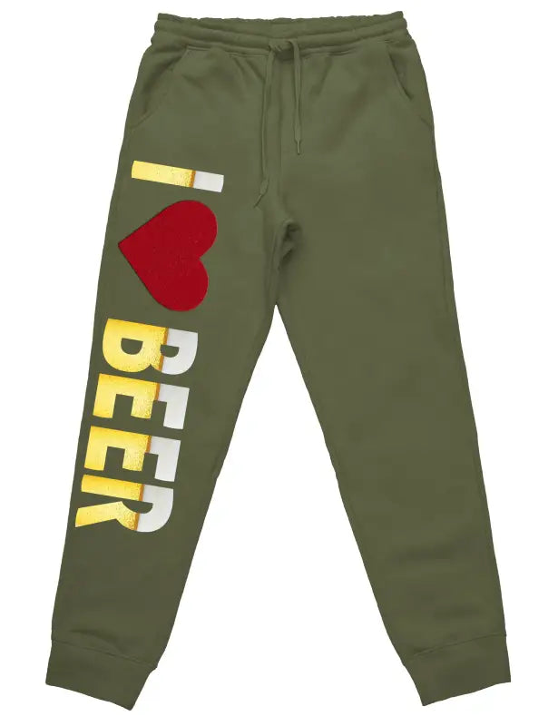 
                  
                    I Love Beer Jogginghose mit lustigem Spruch - Olive / S
                  
                