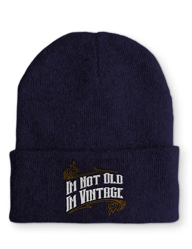 I´m not Old Vintage Mütze Beanie perfekt für die kalte Jahreszeit - Navy