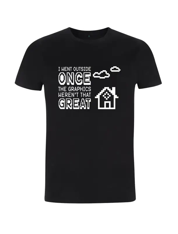 I Went Outside Once Herren T - Shirt - S / Schwarz