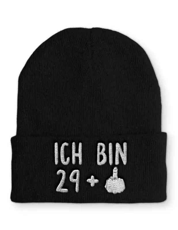 Ich bin 29+ Wintermütze Wintermütze Spruchmütze Beanie perfekt für die kalte Jahreszeit - tshirtladen - 