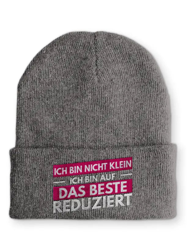 
                      
                        Ich bin nicht klein auf das Beste reduziert Beanie perfekt für die kalte Jahreszeit - Grey
                      
                    