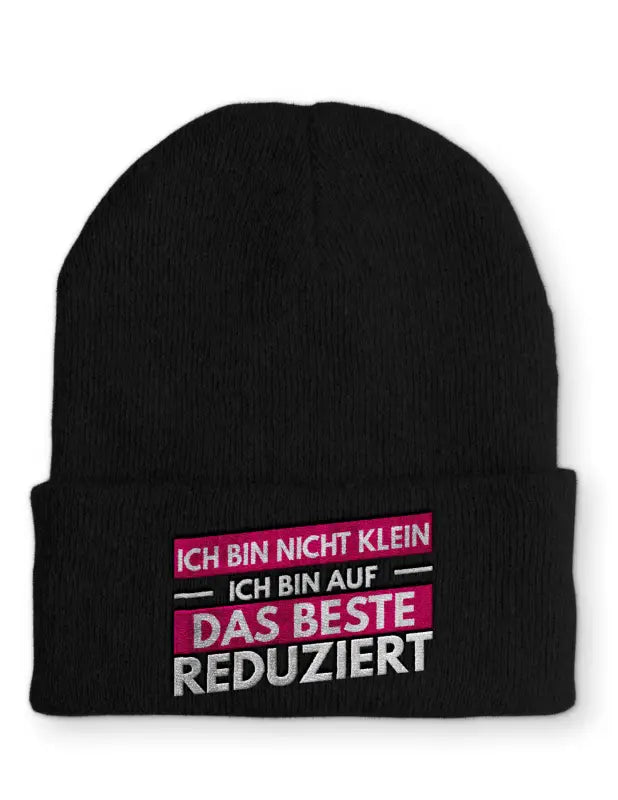 
                      
                        Ich bin nicht klein auf das Beste reduziert Beanie perfekt für die kalte Jahreszeit - Black
                      
                    