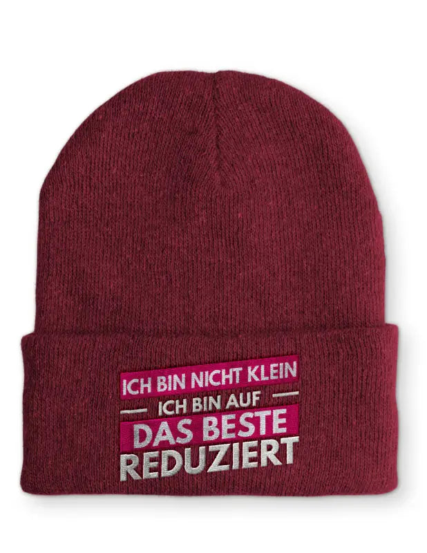 Ich bin nicht klein auf das Beste reduziert Beanie perfekt für die kalte Jahreszeit - Bordeaux