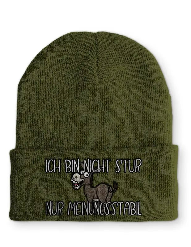 Ich bin nicht stur nur Meinungsstabil Beanie perfekt für die kalte Jahreszeit - tshirtladen - 