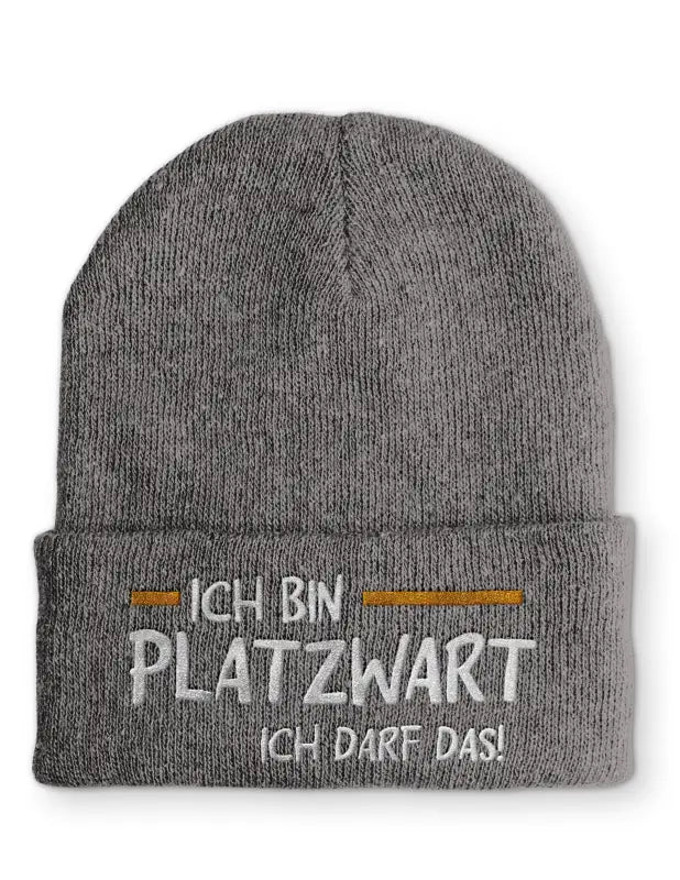 
                      
                        Ich bin Platzwart darf das! Statement Beanie Mütze mit Spruch - Grey
                      
                    