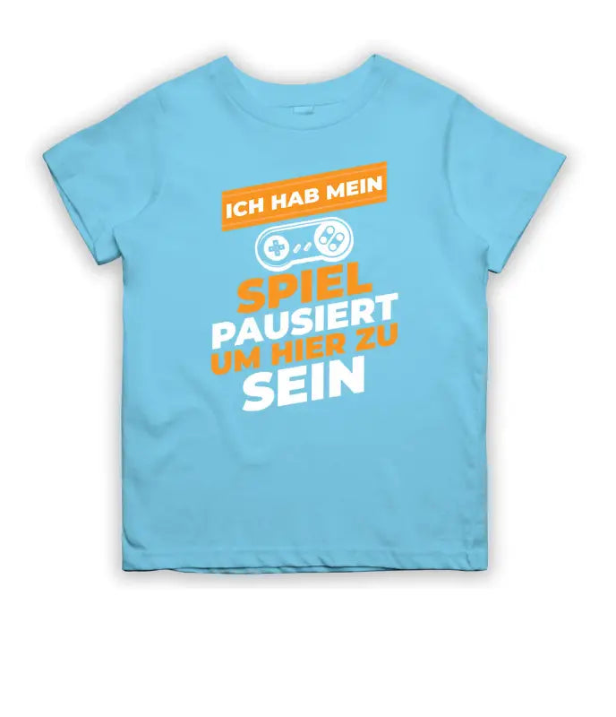 
                      
                        Ich hab mein Spiel pausiert um hier zu sein T - Shirt Kinder - 104 - 110 / Light Blue
                      
                    