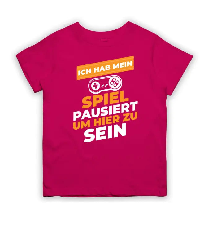 
                      
                        Ich hab mein Spiel pausiert um hier zu sein T - Shirt Kinder - 104 - 110 / Pink
                      
                    