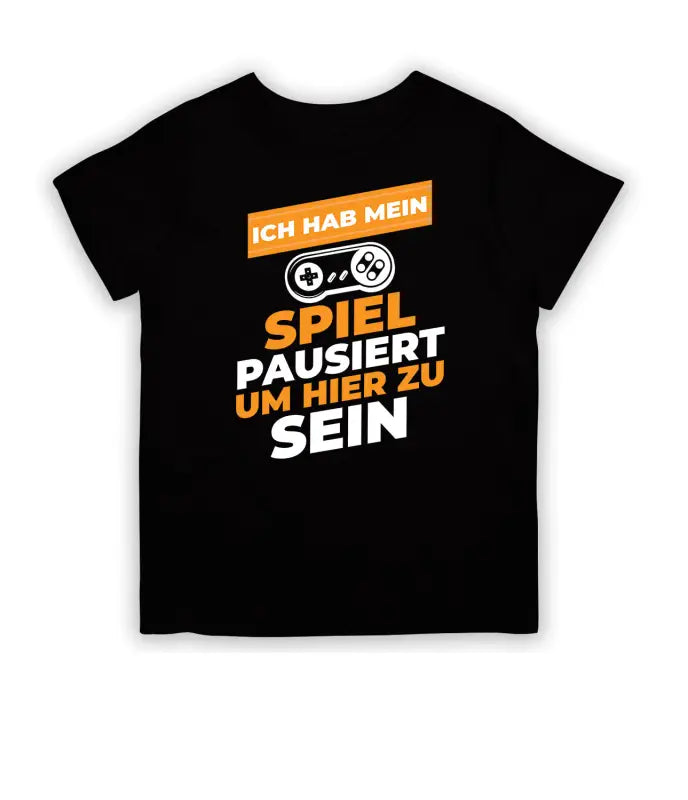 
                      
                        Ich hab mein Spiel pausiert um hier zu sein T - Shirt Kinder - 104 - 110 / Schwarz
                      
                    