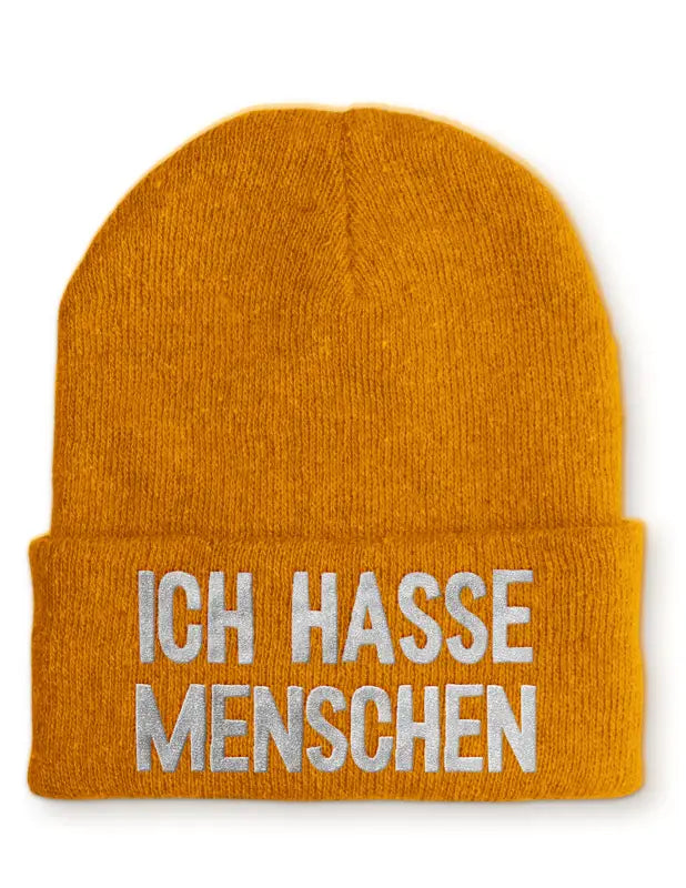 
                      
                        Ich Hasse Menschen Statement Beanie Mütze mit Spruch - Mustard
                      
                    