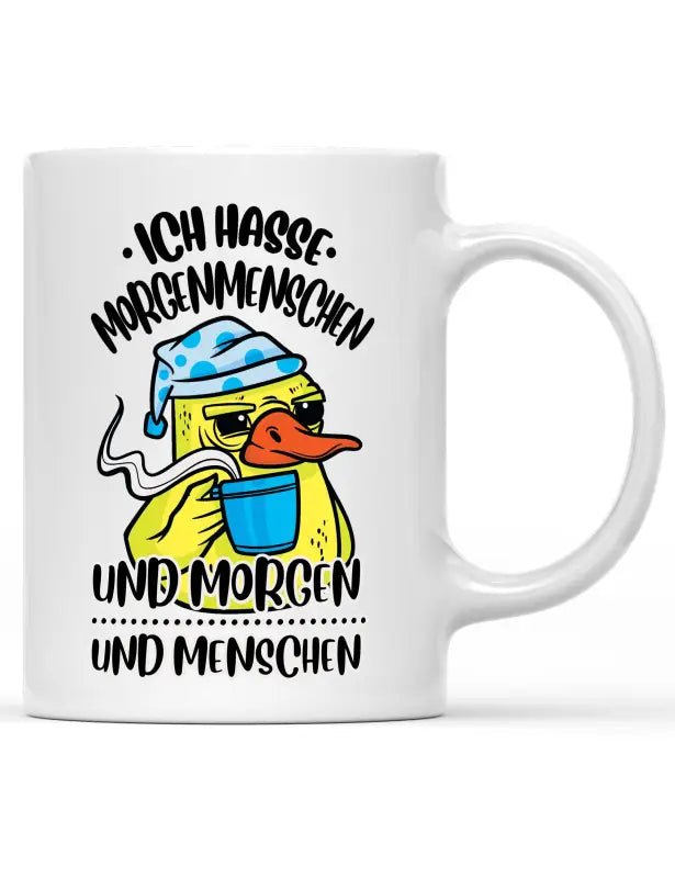 Ich hasse Morgenmenschen und Morgen und Menschen Tasse - tshirtladen - 