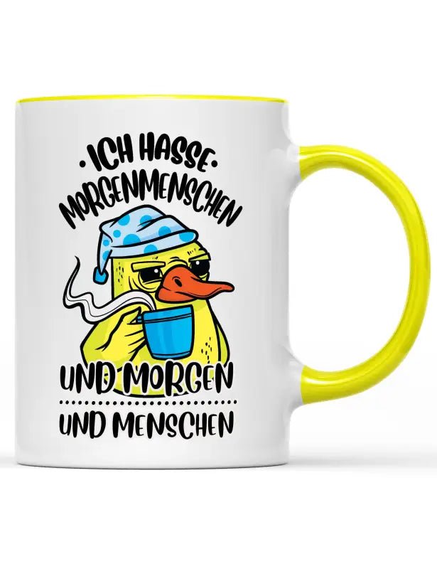 Ich hasse Morgenmenschen und Morgen und Menschen Tasse - tshirtladen - 