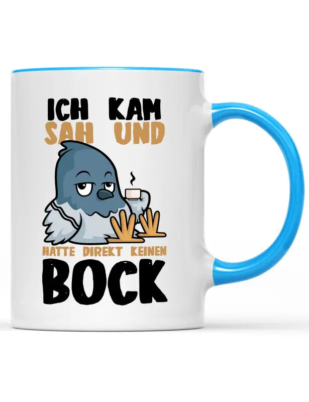 
                      
                        Ich kam sah und hatte direkt keinen Bock Tasse Vogeltasse - Hellblau
                      
                    