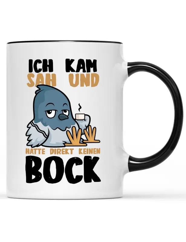 
                      
                        Ich kam sah und hatte direkt keinen Bock Tasse Vogeltasse - Schwarz
                      
                    