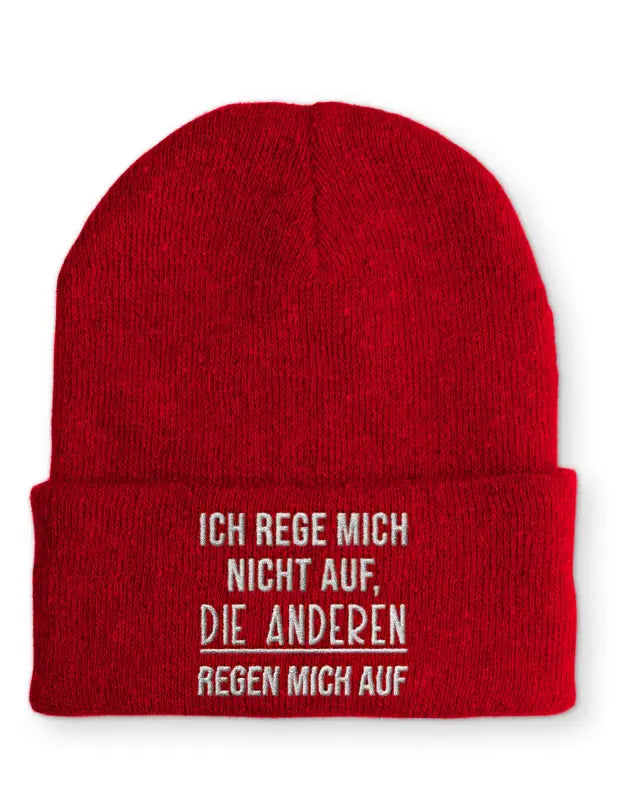 
                      
                        Ich Reg Mich Nicht Auf Die Anderen Regen Statement Mütze mit Spruch - Rot
                      
                    