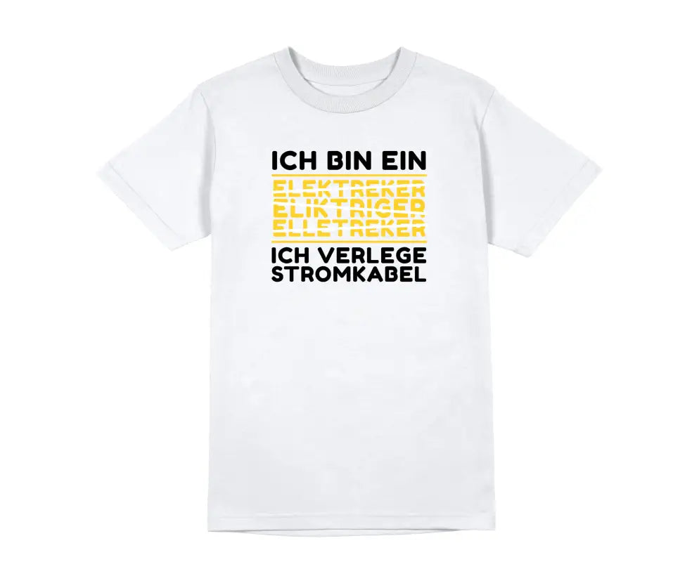 
                      
                        Ich verlege Stromkabel Elektriker & Handwerker Herren Unisex T - Shirt - S / Weiß
                      
                    