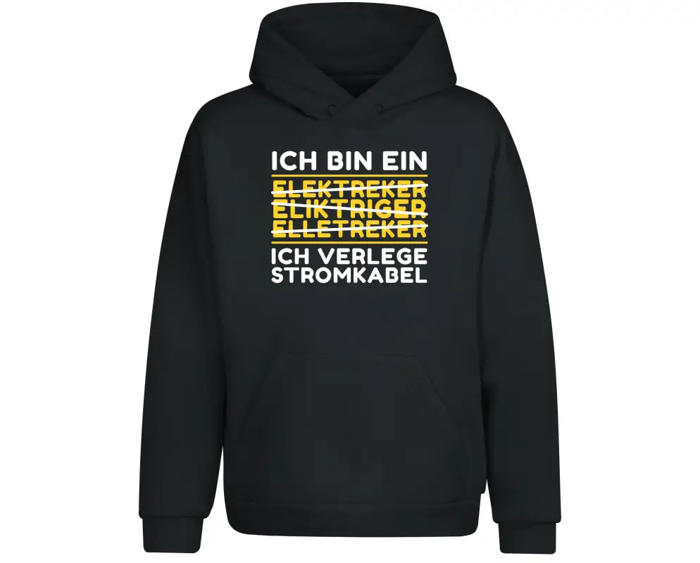 Ich verlege Stromkabel Elektriker & Handwerker Hoodie Unisex - XS / Dunkelgrau