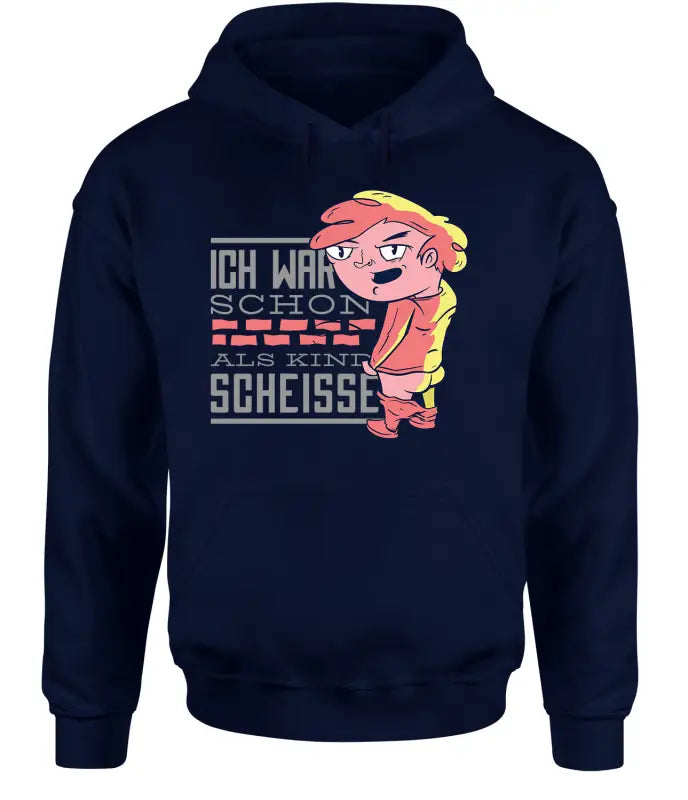 
                      
                        Ich war schon als Kind scheisse! Hoodie Unisex - XS / Navy
                      
                    