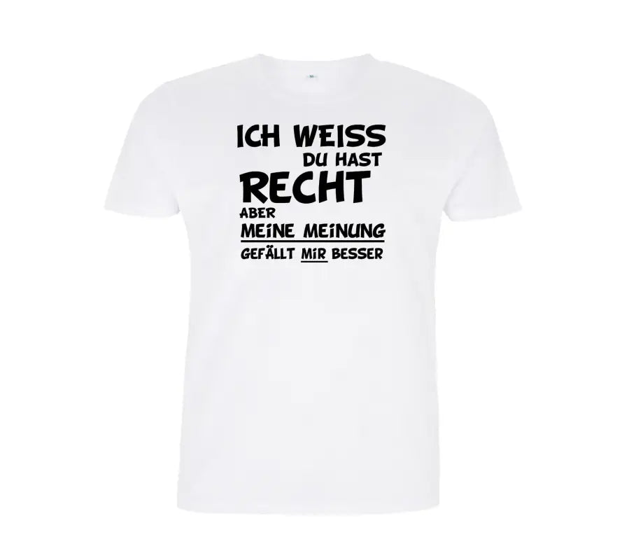 Ich weiss du hast recht aber meine Meinung gefällt mir besser Herren T - Shirt - S