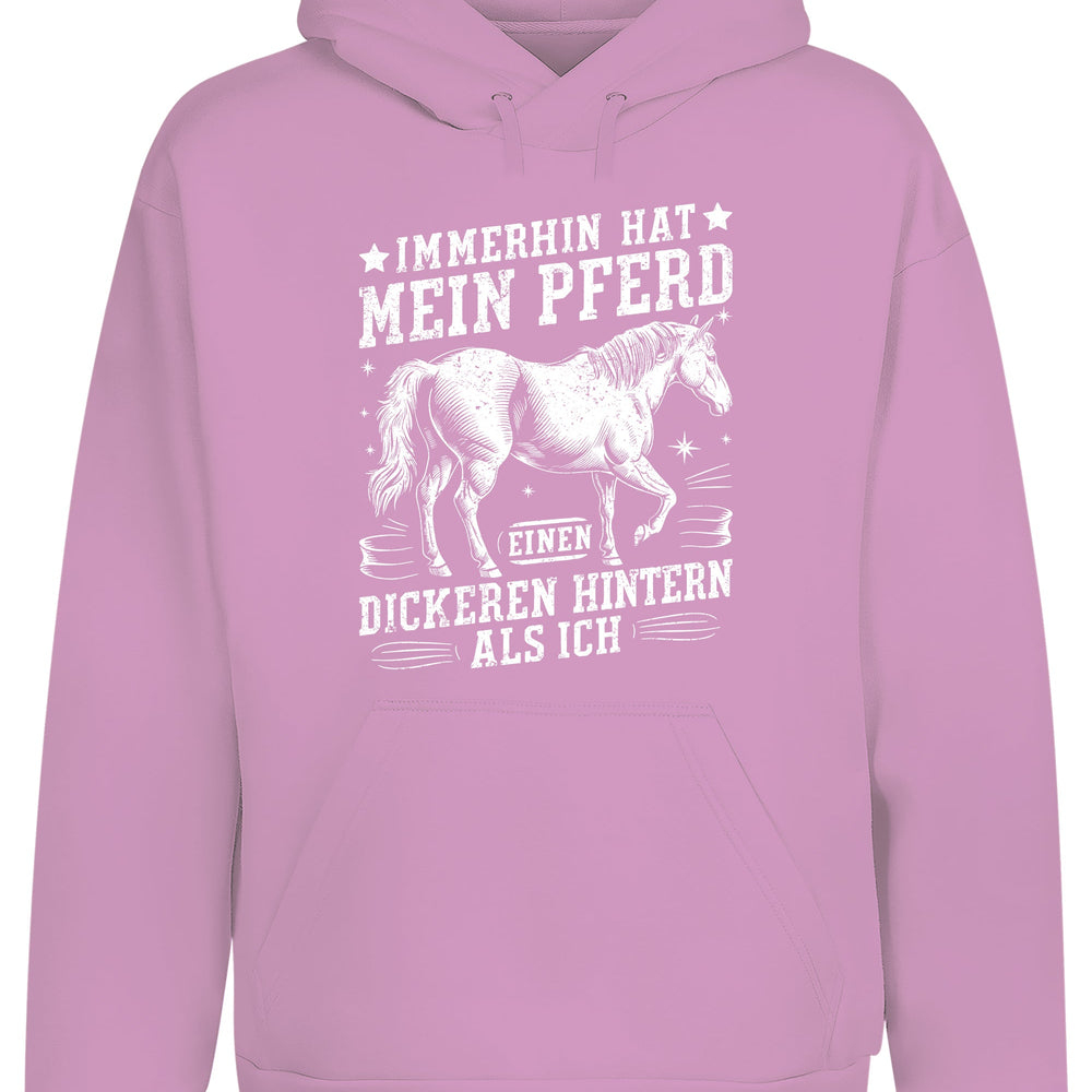 
                      
                        Immerhin hat mein Pferd einen dickeren Hintern als ich Hoodie Kapuzenpullover Unisex - tshirtladen
                      
                    