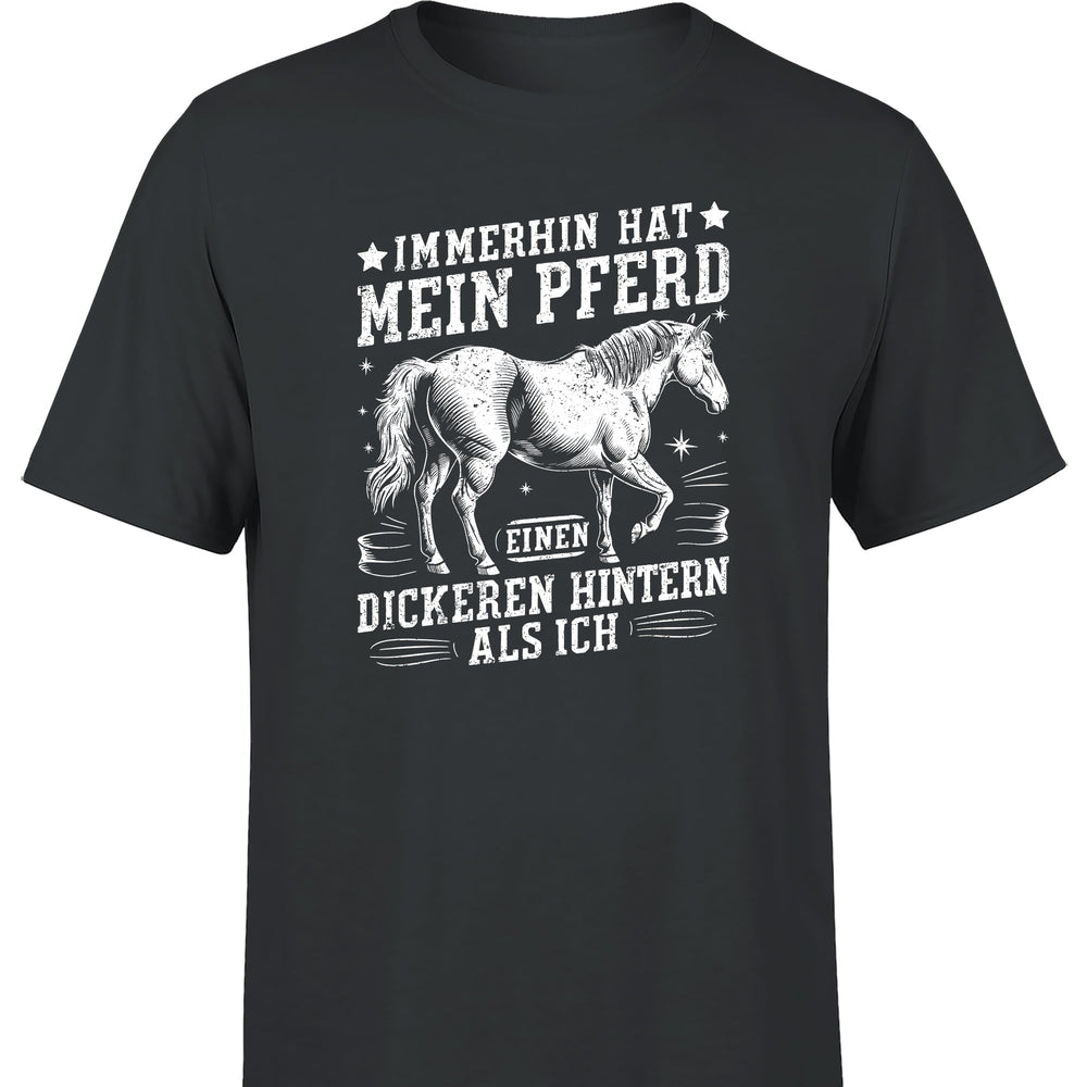 
                      
                        Immerhin hat mein Pferd einen dickeren Hintern als ich Statement Herren T-Shirt - tshirtladen
                      
                    